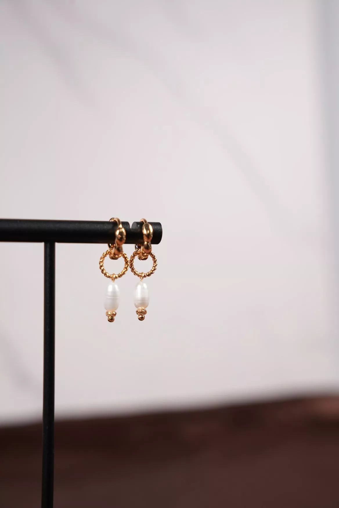 【雲朵與雨滴】兩穿式珍珠耳環
