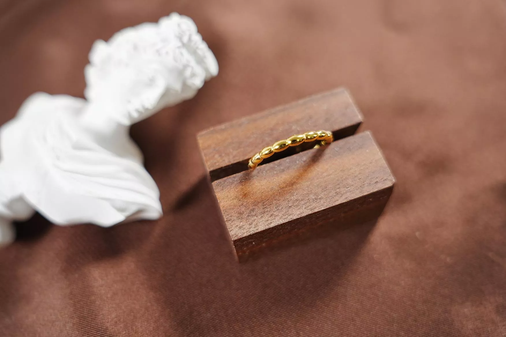 〔氣泡香檳〕法式復古圓珠鋼戒