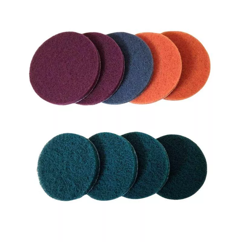 【聯韋樹脂】工業百潔布菜瓜布研磨墊（4 吋／5 吋）｜乾濕兩用/金屬拋光/不鏽鋼拉絲專用