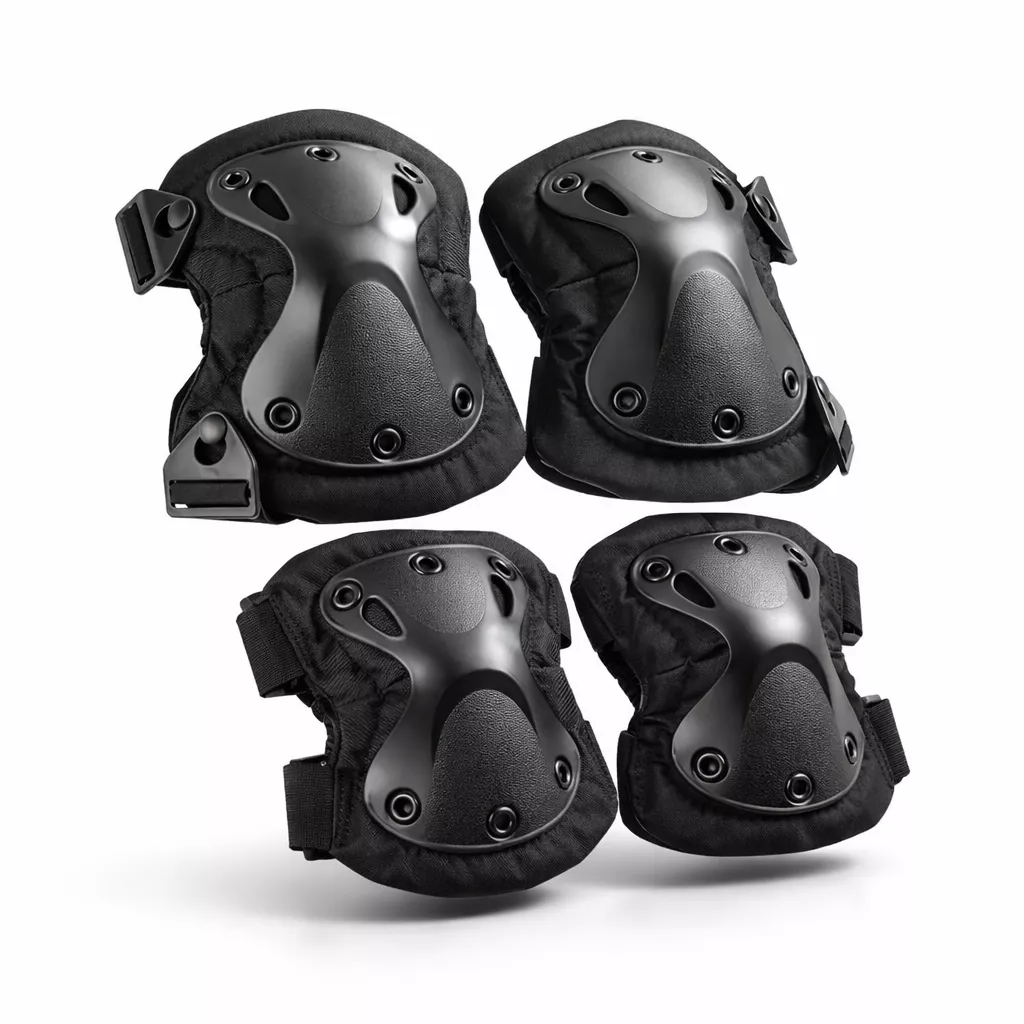 【聯韋樹脂】護膝護肘四件套 地板施工護具 耐磨減震 3D立體剪裁 戶外運動 滑板 護具 防摔裝備