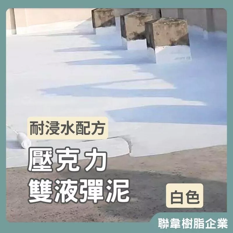 【聯韋樹脂】L-206 水性壓克力-雙液彈泥–白色 防水彈性水泥 防水彈泥 壓克力水泥 防水材 防水修補防水防漏 披覆性強