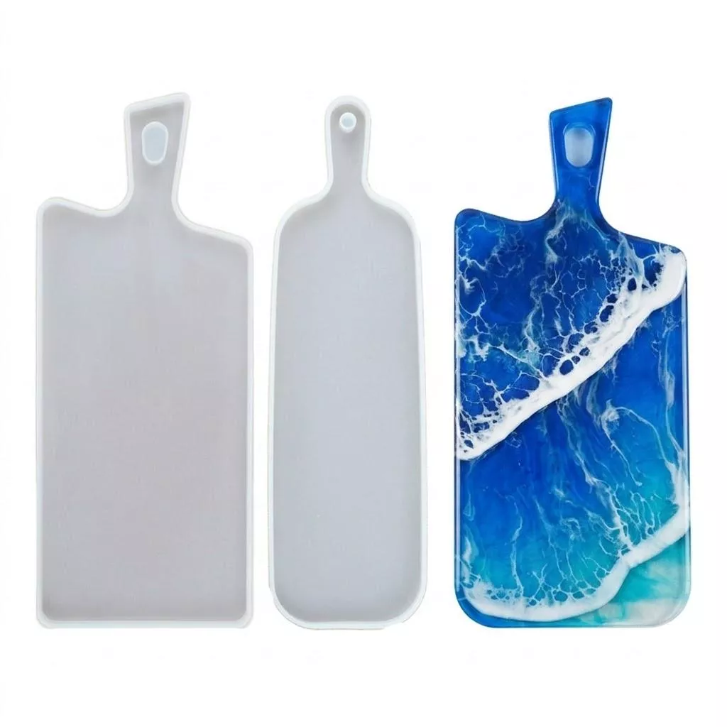 【聯韋樹脂】DIY 手柄托盤模具（寬/窄款）｜34cm 大規格環氧樹脂 Epoxy 灌注練習｜手作教學/海洋流體畫專用