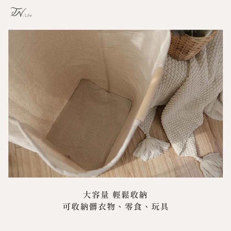棉麻折疊洗衣籃