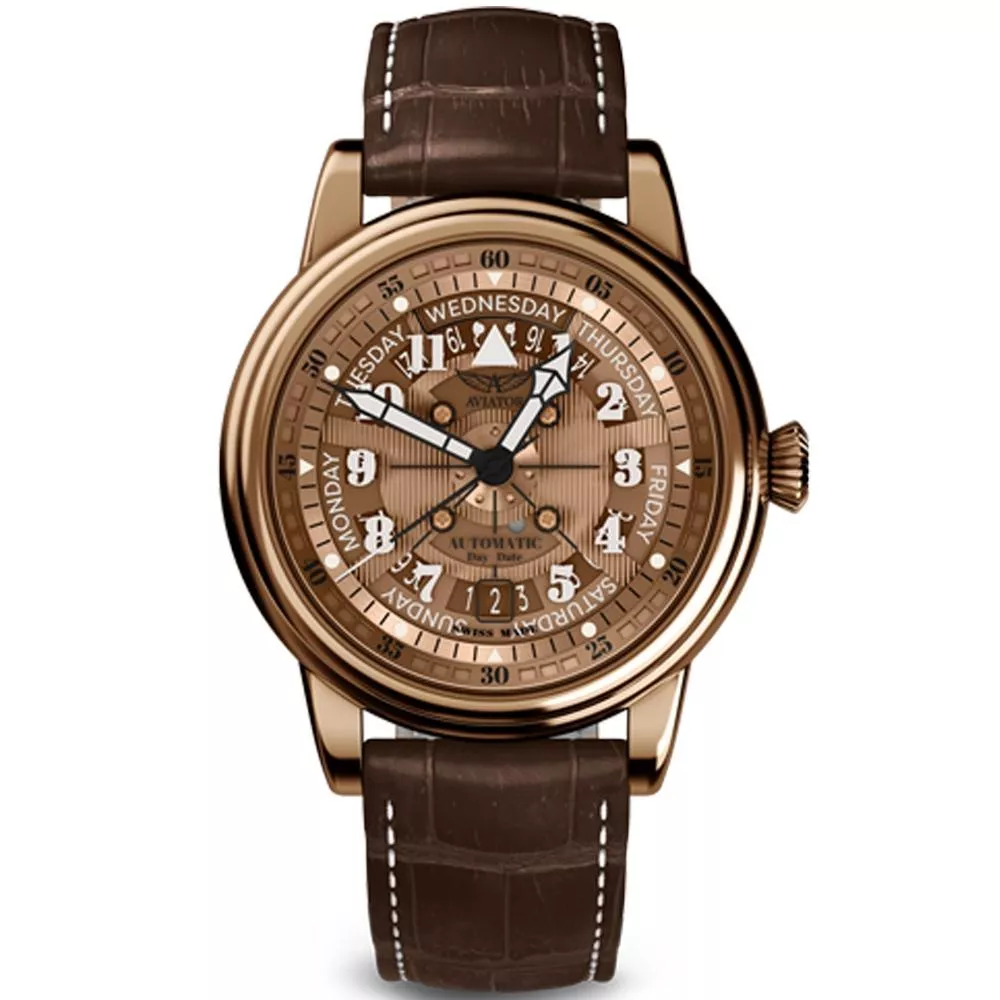 DOUGLAS DAY-DATE 41 飛行員鏤空機械腕錶