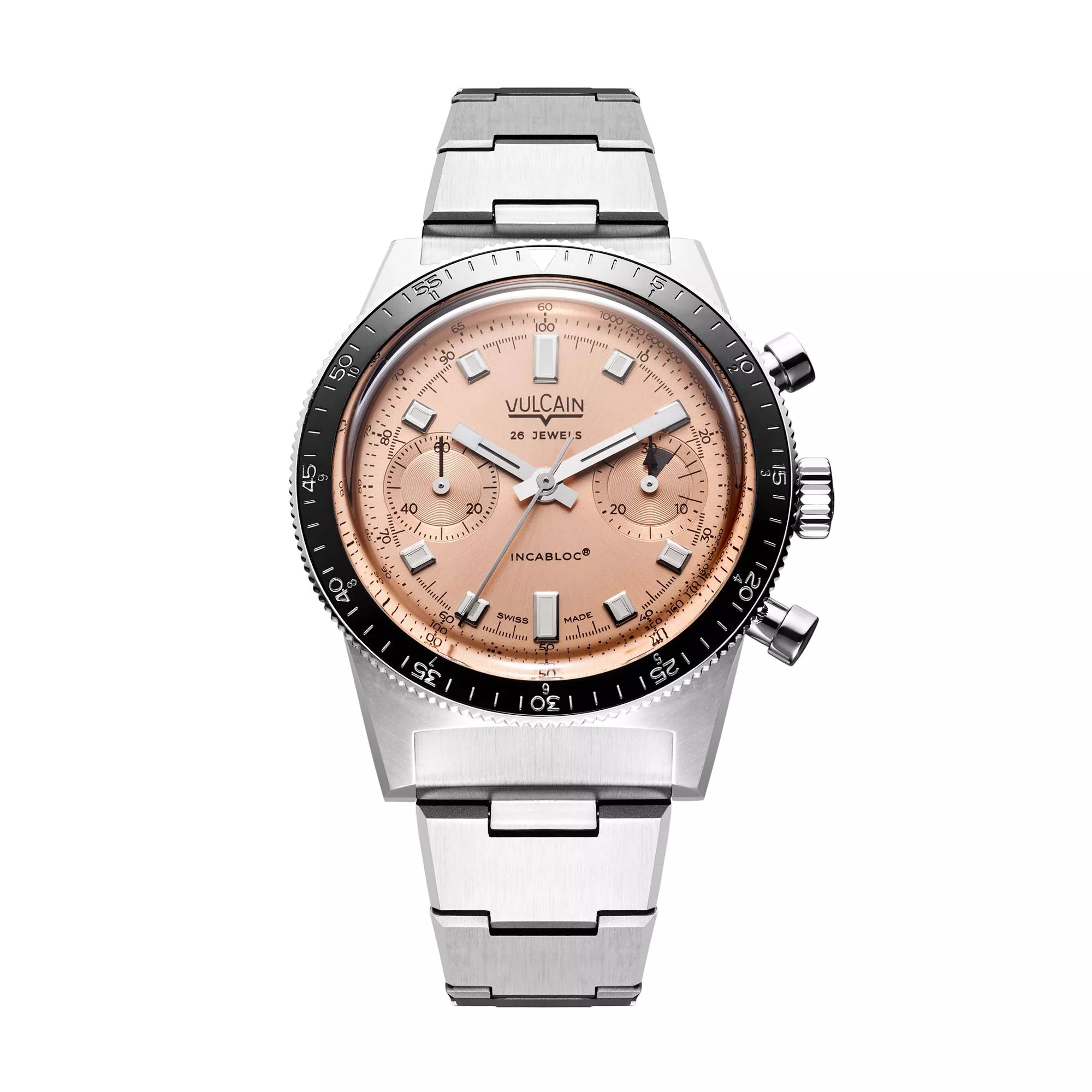 Skindiver 限量版鮭魚面計時碼錶 鋼帶款