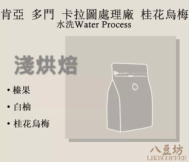 肯亞 多門 卡拉圖處理廠 桂花烏梅批次 AA