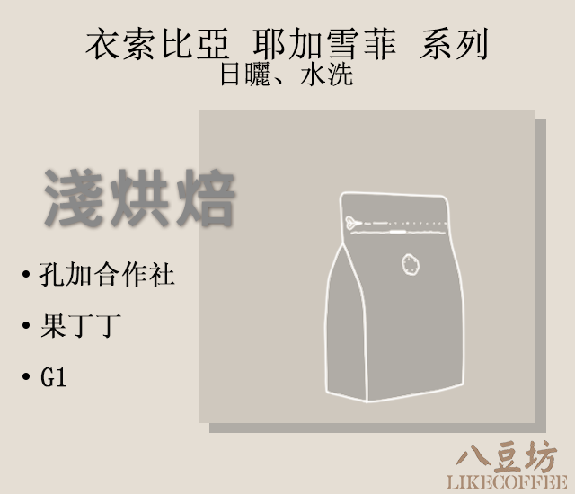 衣索比亞 耶加雪菲 G1 日曬 水洗 果丁丁 孔加合作社