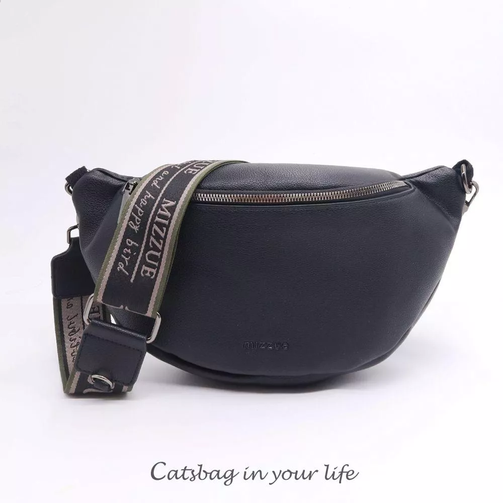 mizzue 情侶系胸包 皮革胸包 斜背包 寬背帶 ZE016