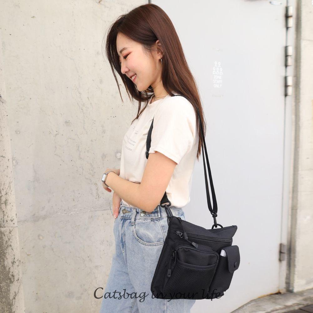 現貨👍工裝斜背包 側背包 網袋包 女斜背包 出國隨身包 29118｜Catsbag Shop