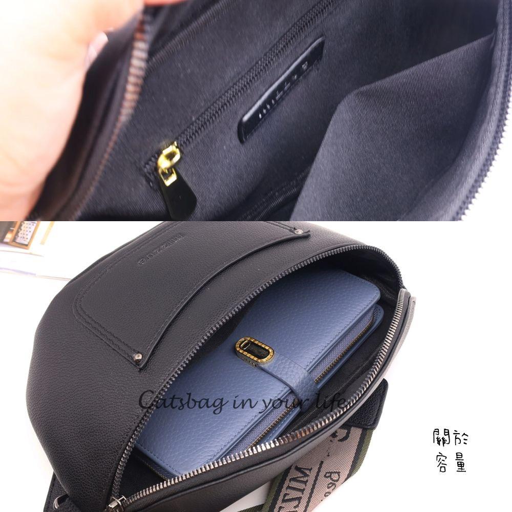 女生胸包 黑色皮革胸包 斜背包 附ipod耳機袋 24018｜ Catsbag Shop