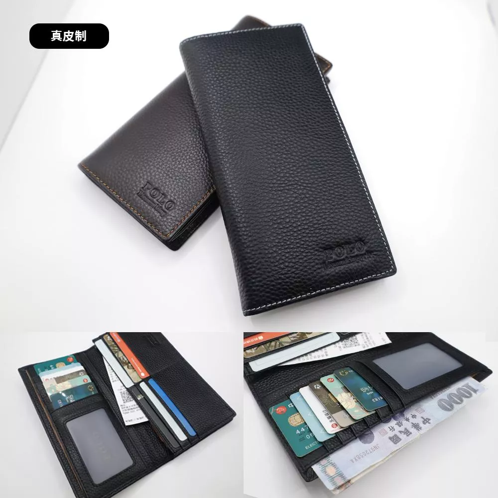 POLO lisanzaking 質感大容量真皮長夾 隱形鈔票層 男生皮夾  P8733