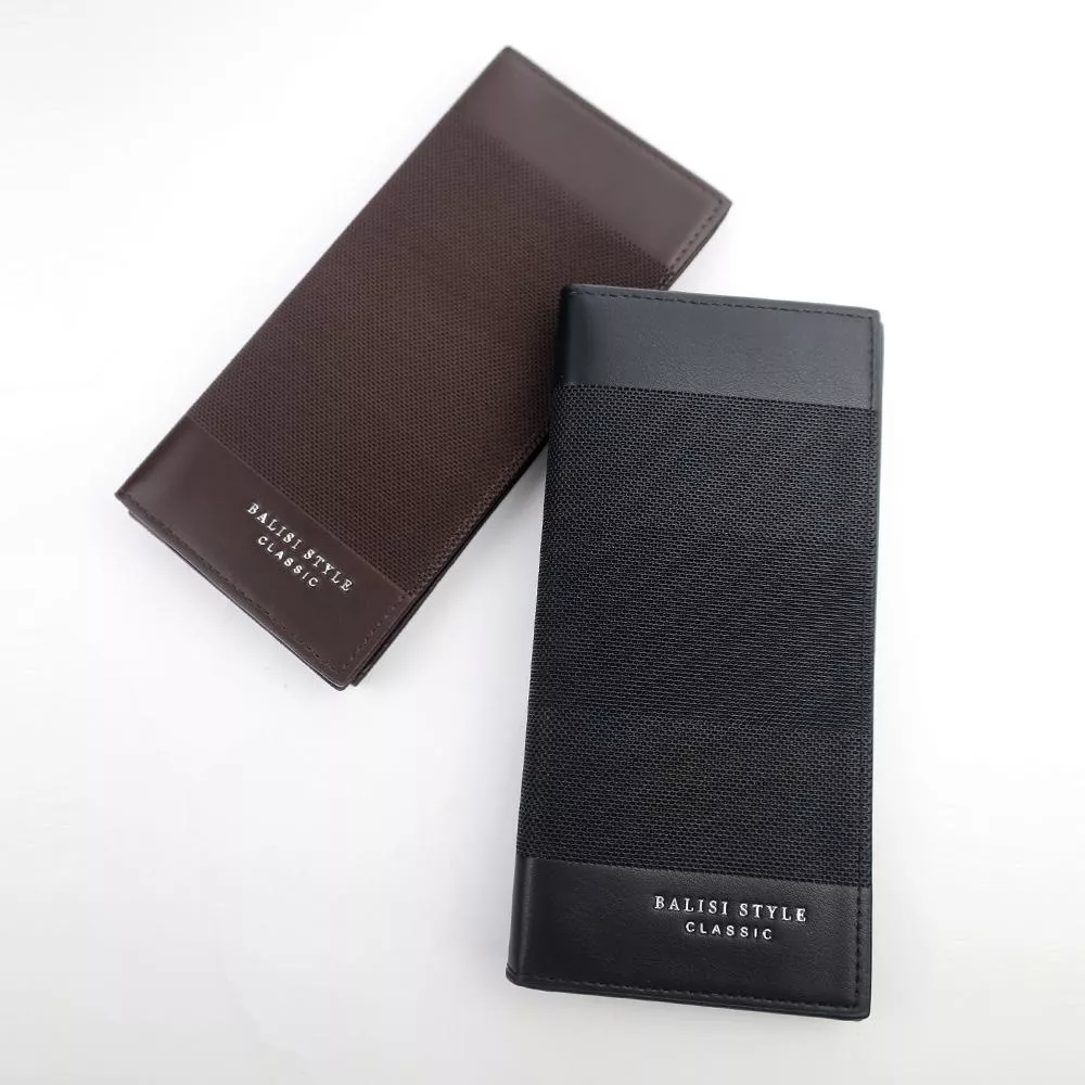 商務時尚空氣軟網超薄多收納長夾925