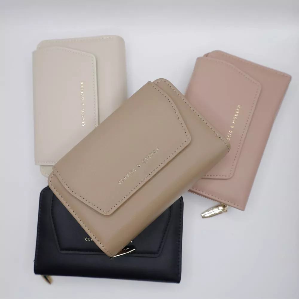 經典時尚復古信封式中夾 錢包 141