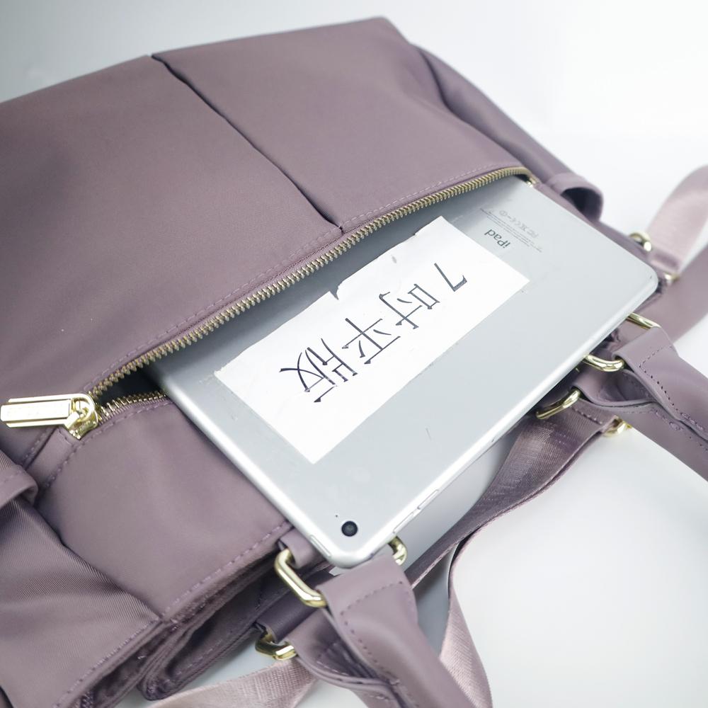 時尚質感雙拉鍊二用托特包 側肩包 斜背包 0123