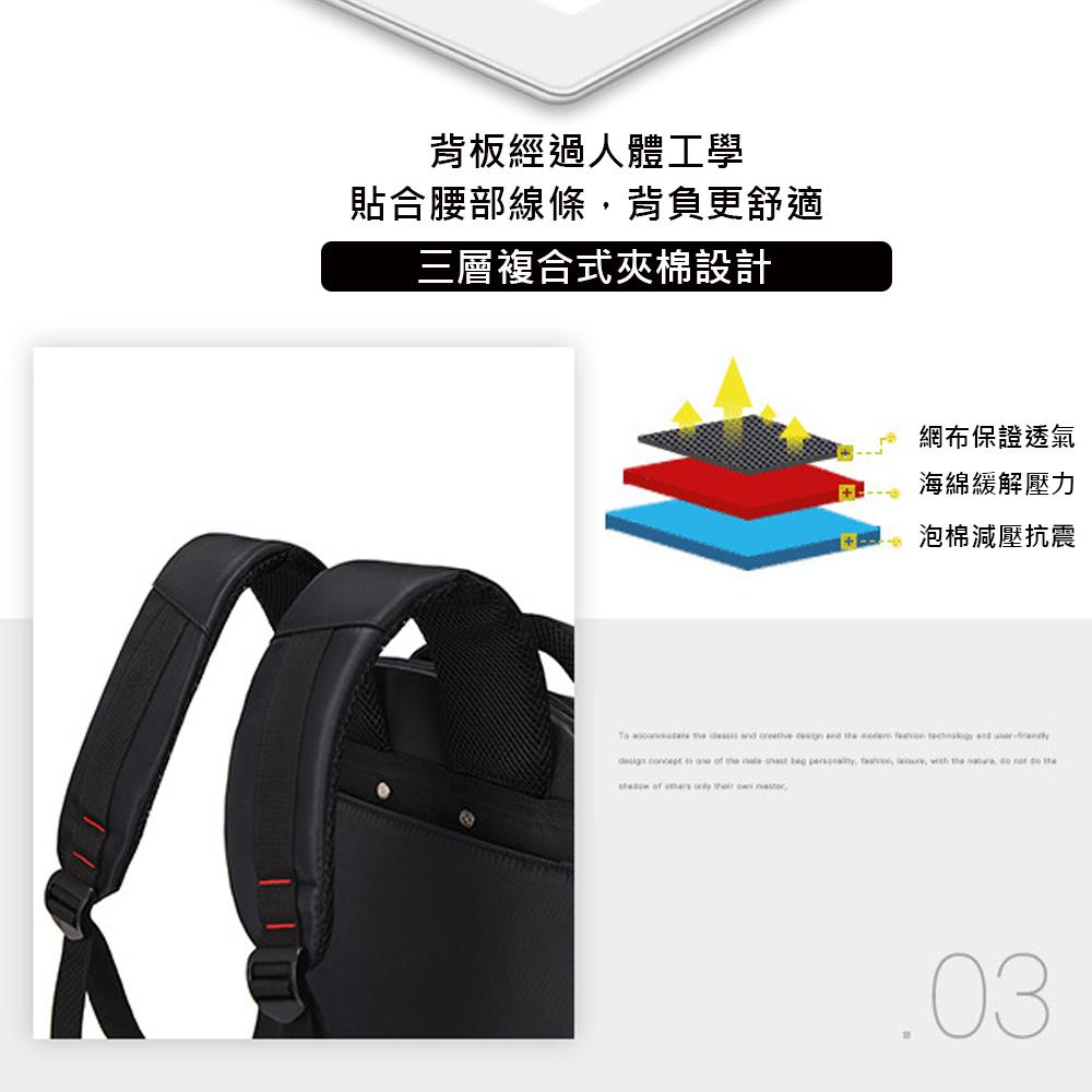 商務時尚超大容量可拆卸輪背拉提多用途防水拉桿背包