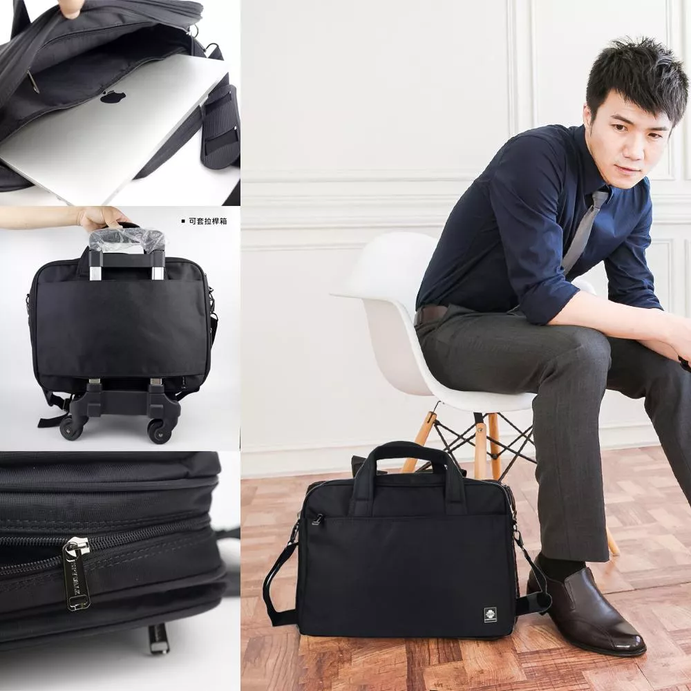 SPYWALK 簡約時尚公事包 可擴充包身 公事包 筆電包 1342-2