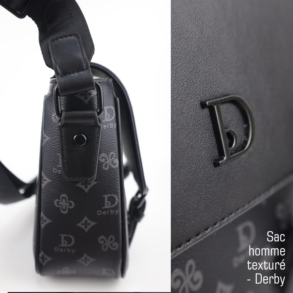 耐髒耐磨 Sac homme texturé Derby 質感男包 側背包 斜背包