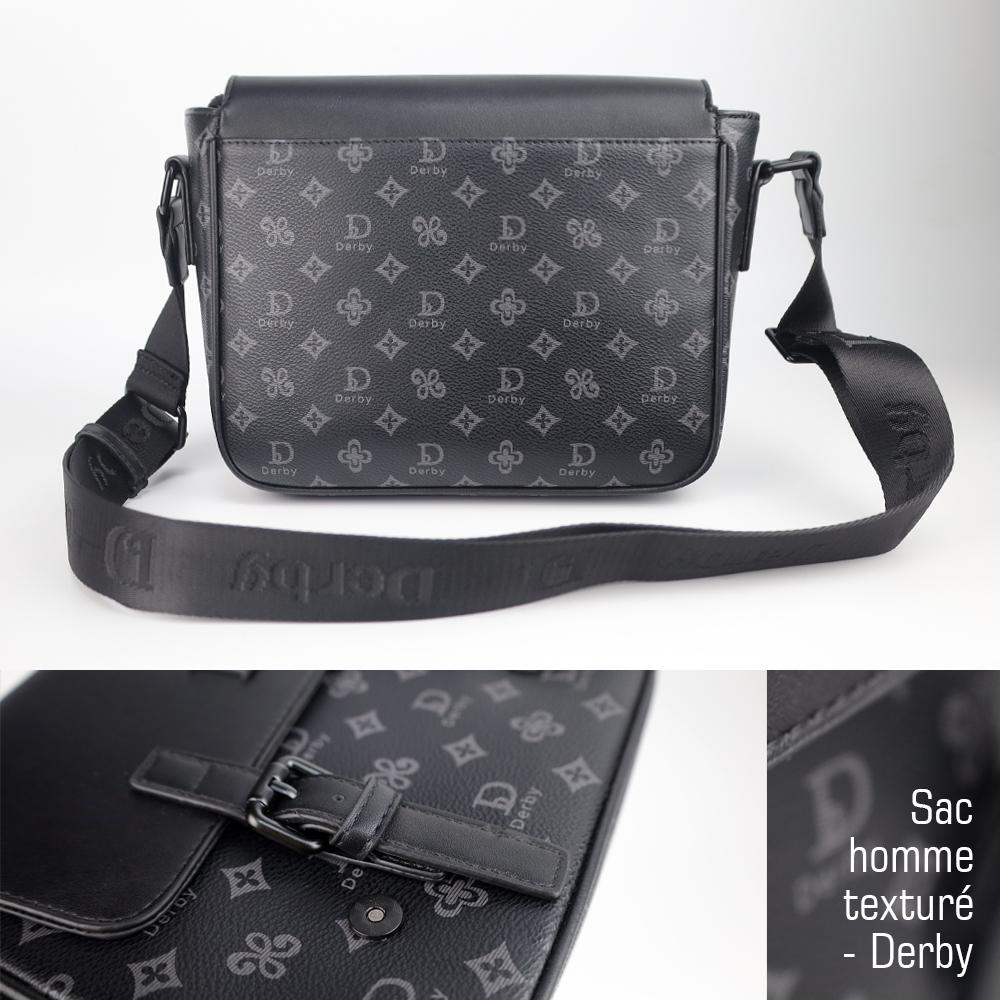 耐髒耐磨 Sac homme texturé Derby 質感男包 側背包 斜背包