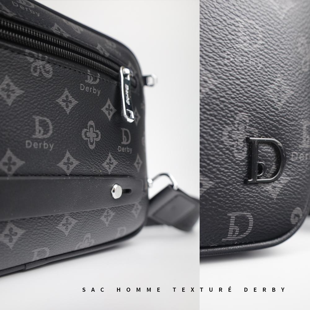 頂極耐髒耐磨 Sac homme Derby 老花款三用側背包 斜背包 可手拿 5143