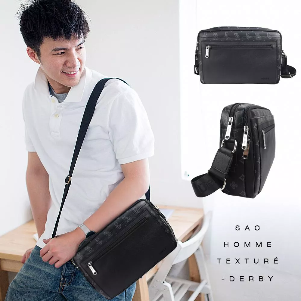 頂極耐髒耐磨 Sac homme texturé Derby 質感男包 側背包 斜背包 5151
