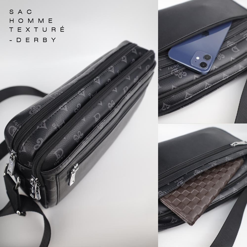 頂極耐髒耐磨 Sac homme texturé Derby 質感男包 側背包 斜背包 5151
