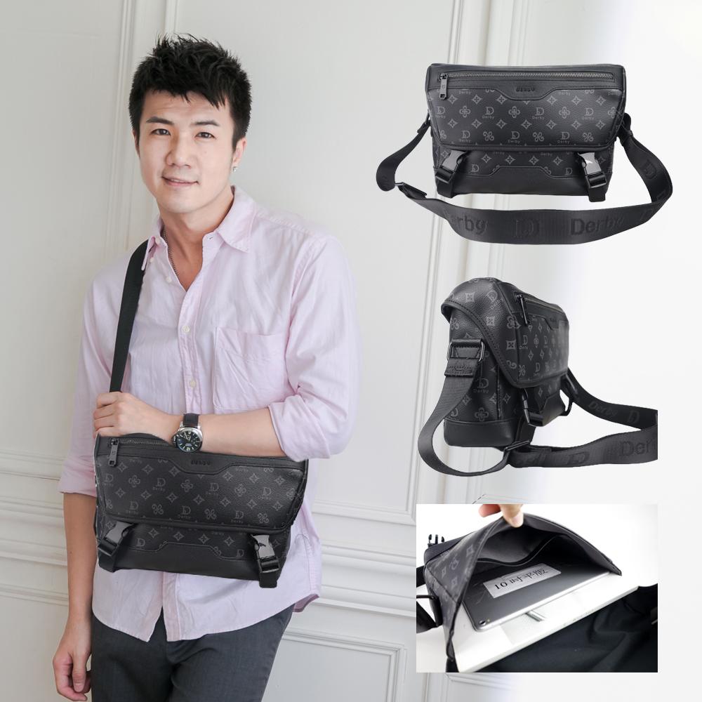 耐髒耐磨 Sac homme texturé Derby 專櫃質感郵差包 男包 側背包 斜背包 5153