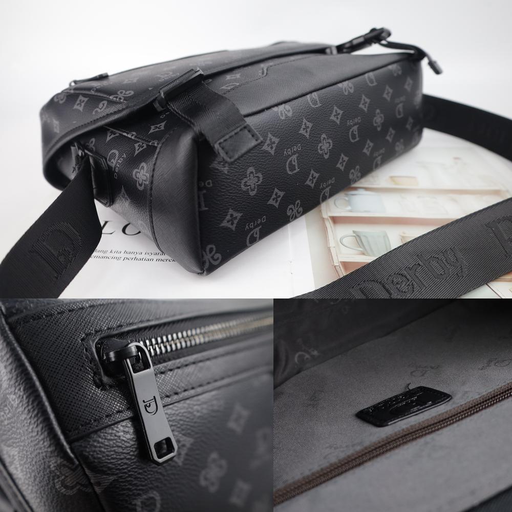 耐髒耐磨 Sac homme texturé Derby 專櫃質感郵差包 男包 側背包 斜背包 5153