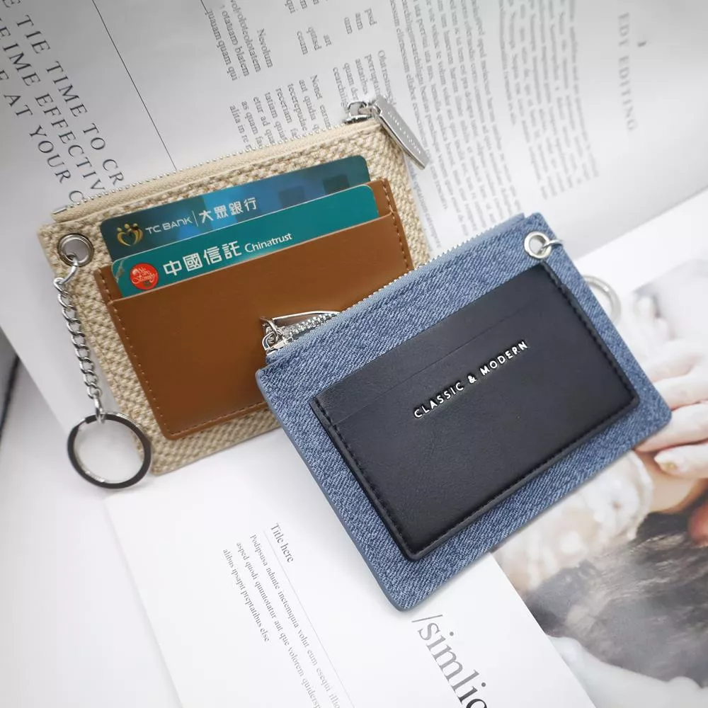 CLASSIC MODERN 編織拼接零錢包 1476