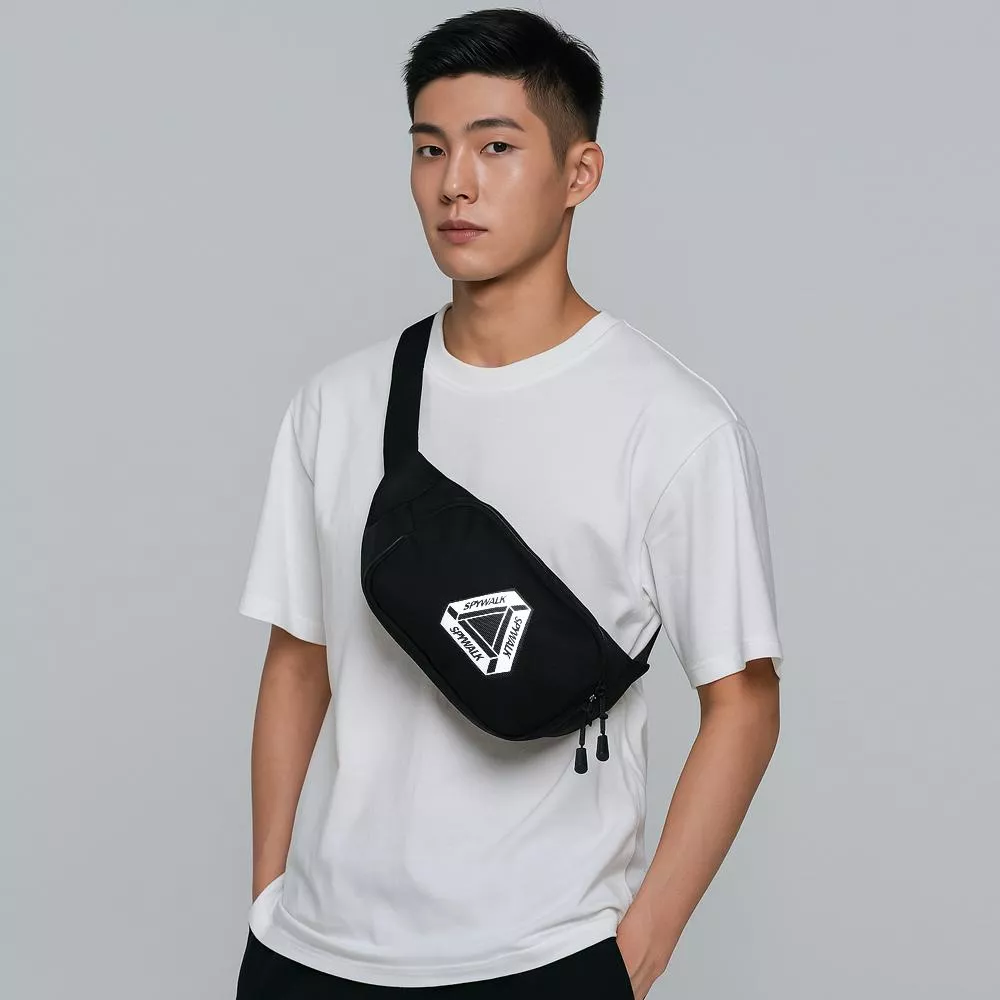 SPYWALK 潮流側背尼龍腰包  斜背包 9338