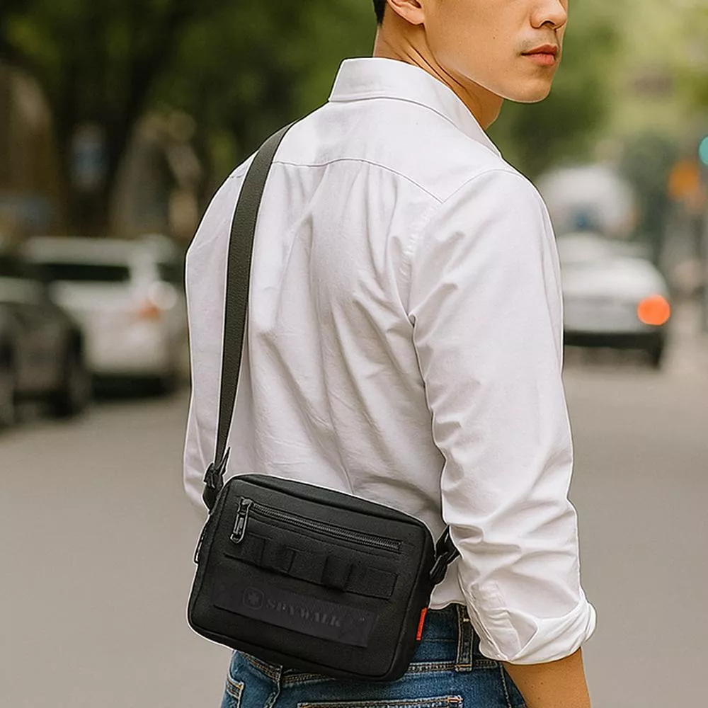 SPYWALK 前織帶都會機能側背包 P1240