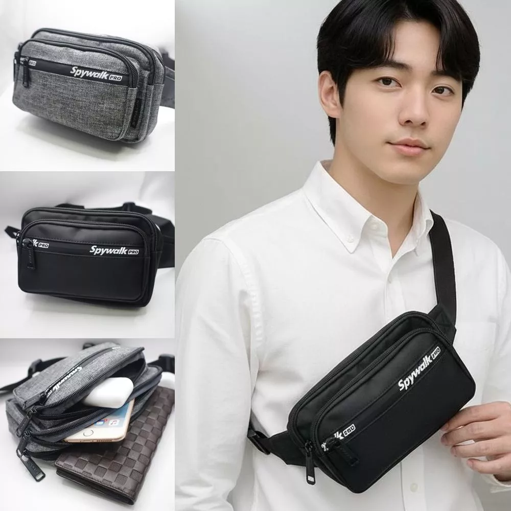 SPYWALK 5層 防潑水迷你胸包 腰包 9595