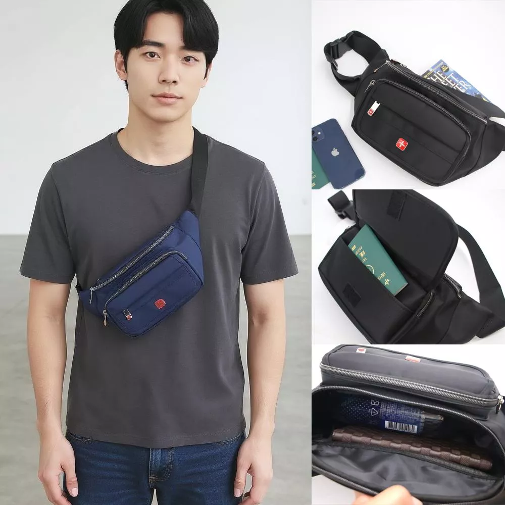 十字腰包 胸包 多收納腰包 運動腰包 男腰包 防水腰包 601