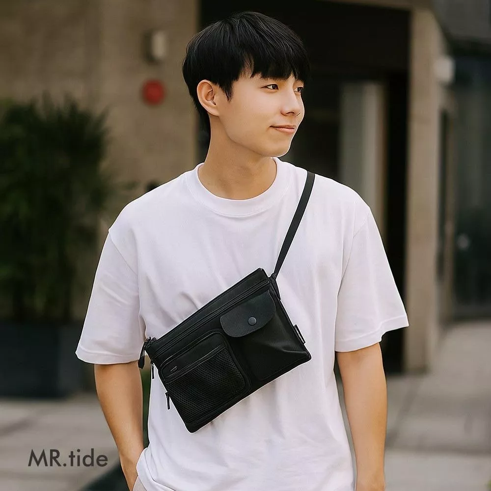 工裝斜背包 側背包 網袋包 男女斜背包 9706