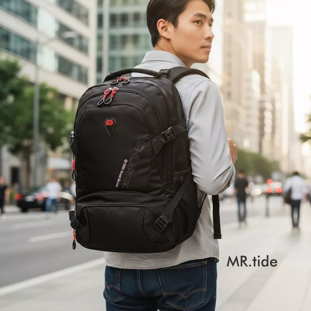 男生後背包 大容量後背包 筆電後背包 出國後背包 防潑水後背包 9108