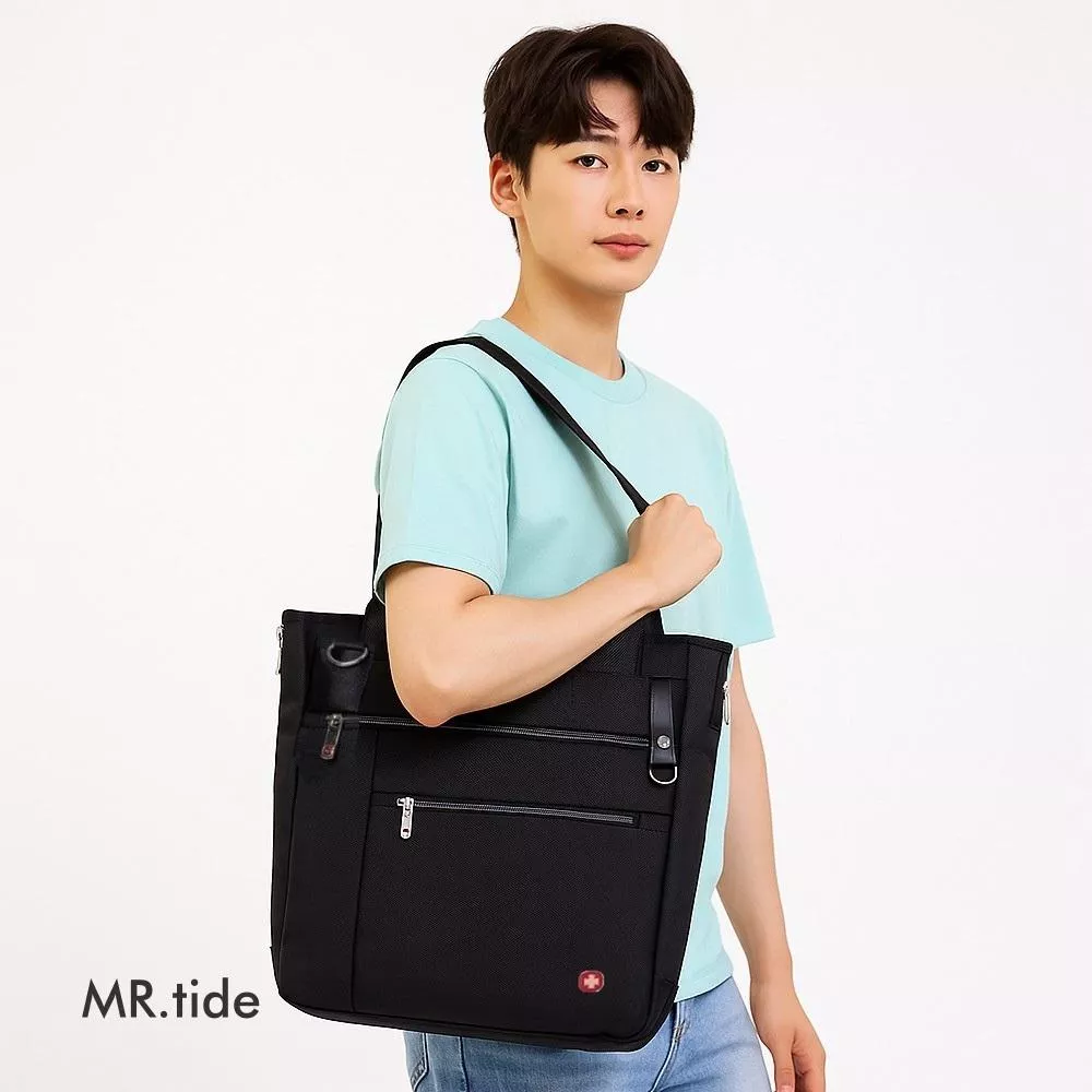 SPYWALK 素色長形簡約方便手提包 托特包 (附背帶) S7240