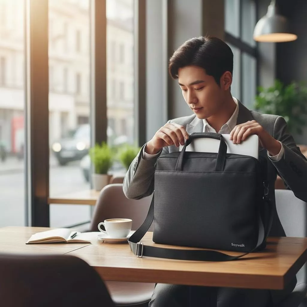 SPYWALK 簡約時尚公事包 17吋可套拉桿 公事包 筆電包 P1088