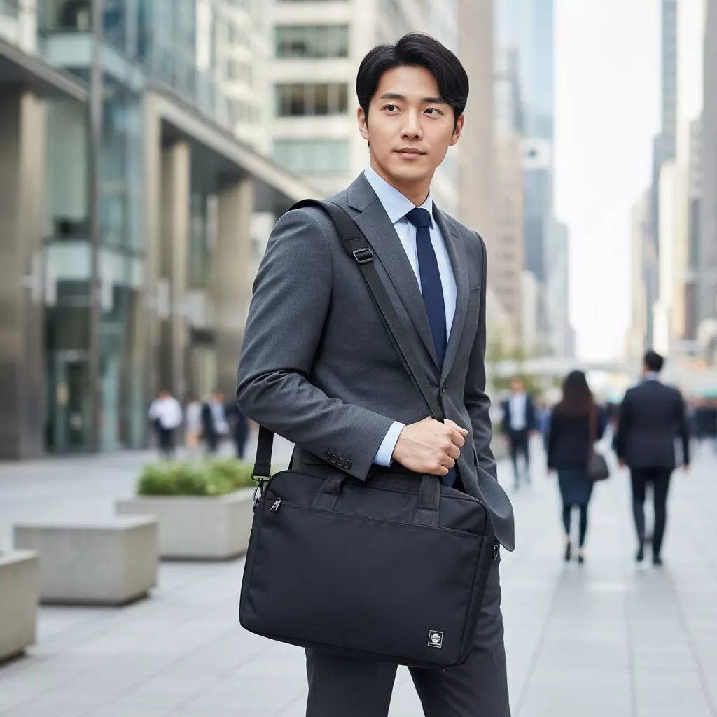 SPYWALK 簡約時尚公事包 可擴充包身 公事包 筆電包 1342-2