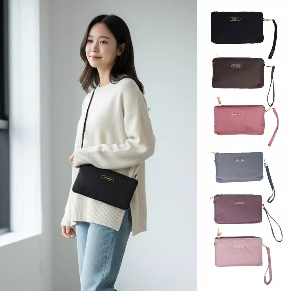 雙層尼龍側背小包 斜背包 餅乾包 手拿包 卡片包 小側背包 拉鍊錢包 手機包 PL824