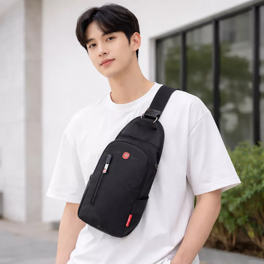 OVERLAND 防潑水尼龍斜背包 胸包  3219