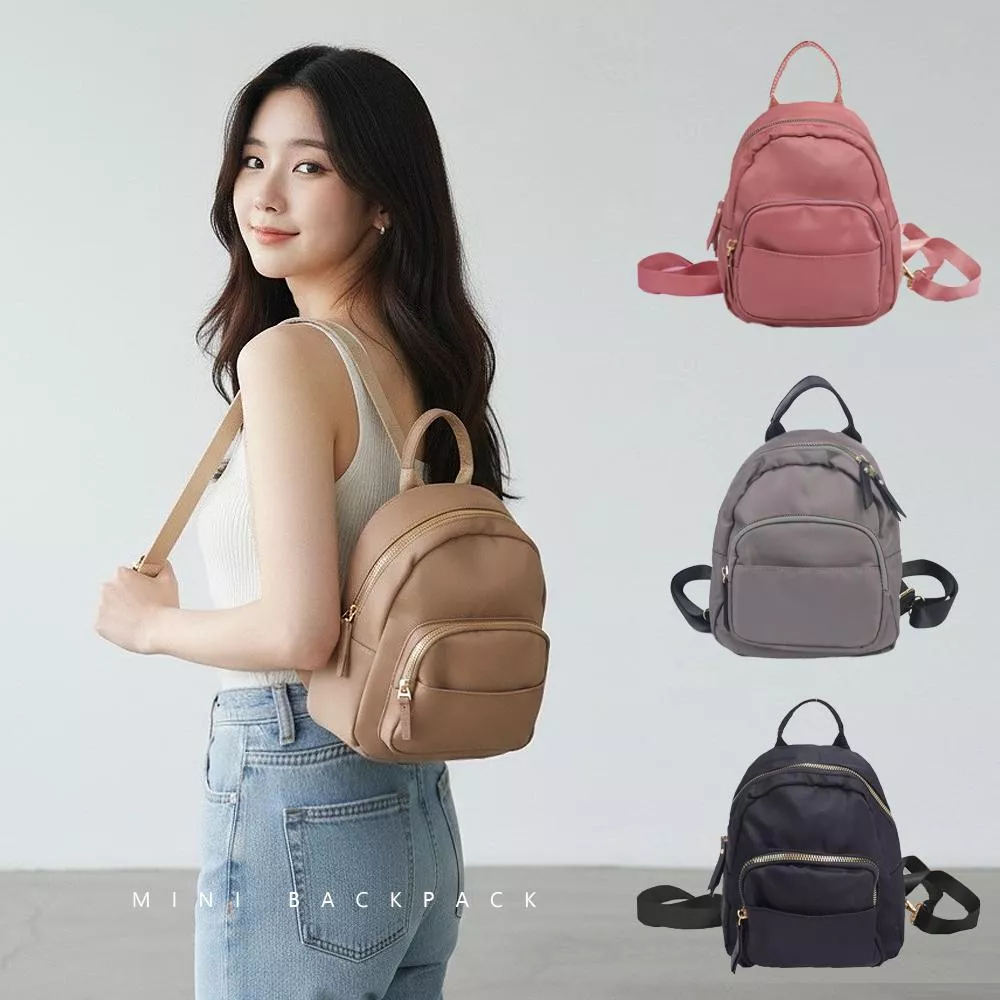 迷你後背包 小背包 尼龍後背包  小後背包 後背包女