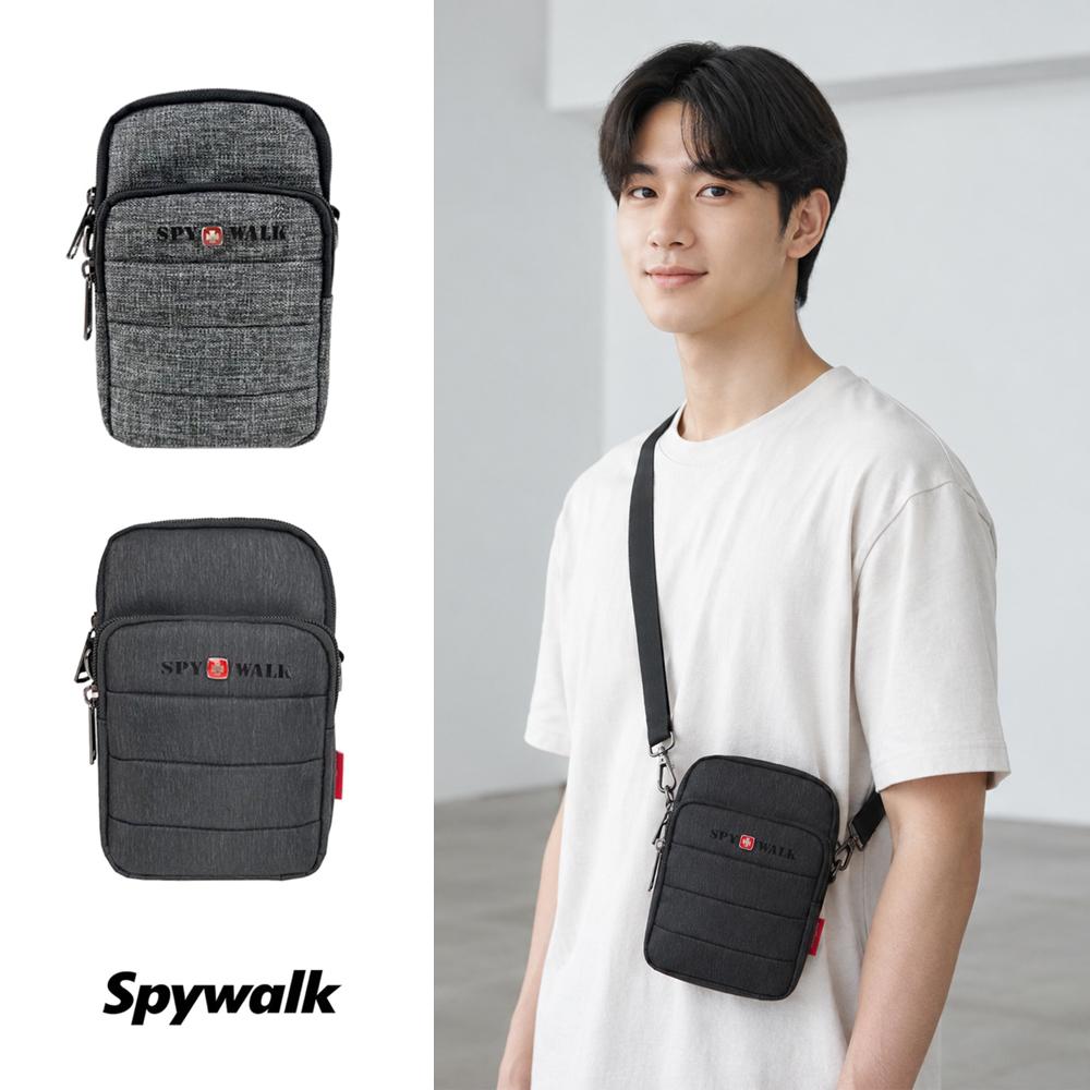 SPYWALK髮絲防潑水二用腰掛包  斜背包 手機掛包 掛包 腰掛包 工具袋