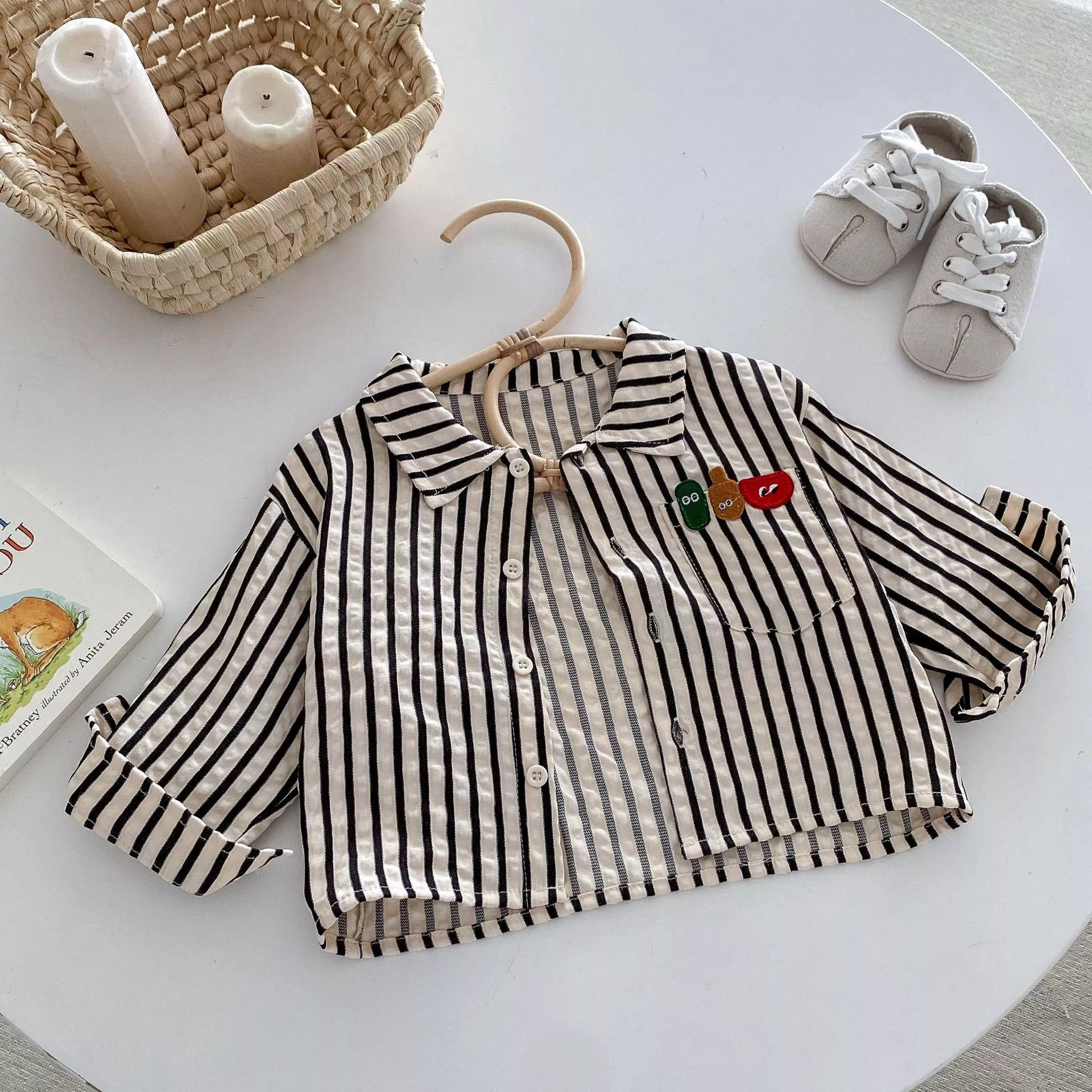 秋款韓版條紋襯衫