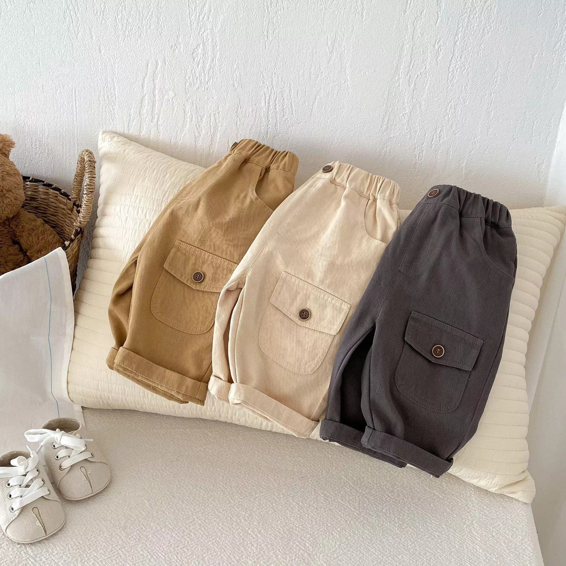 秋款韓版口袋休閒褲