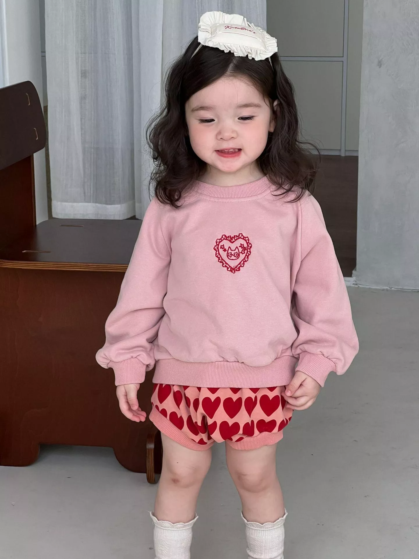 秋款韓版愛心兩件套裝