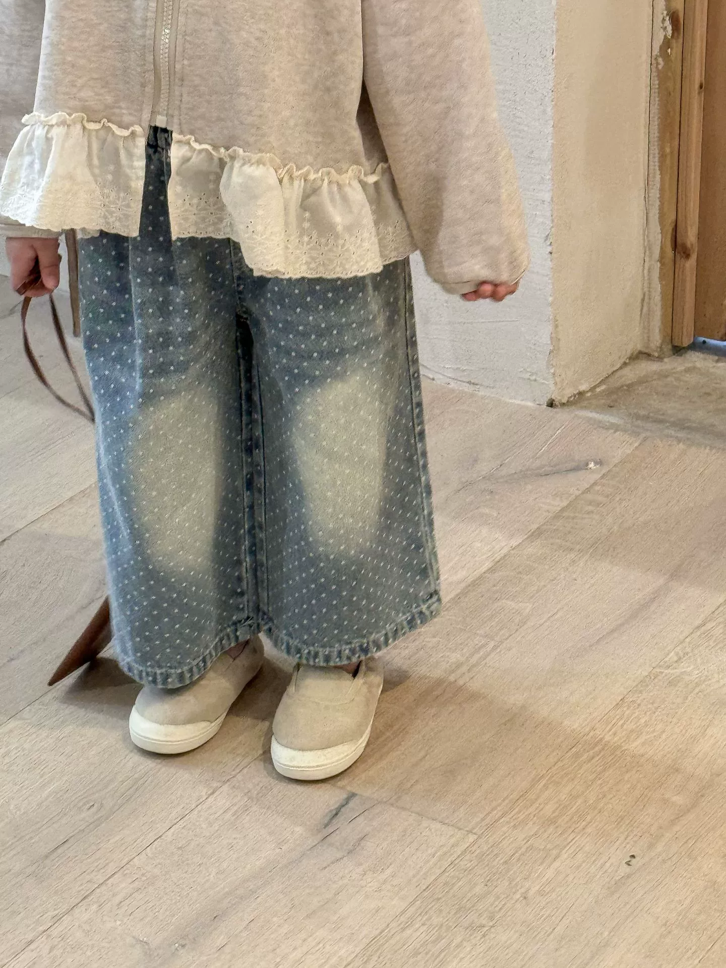 韓版原點淺藍直筒牛仔褲