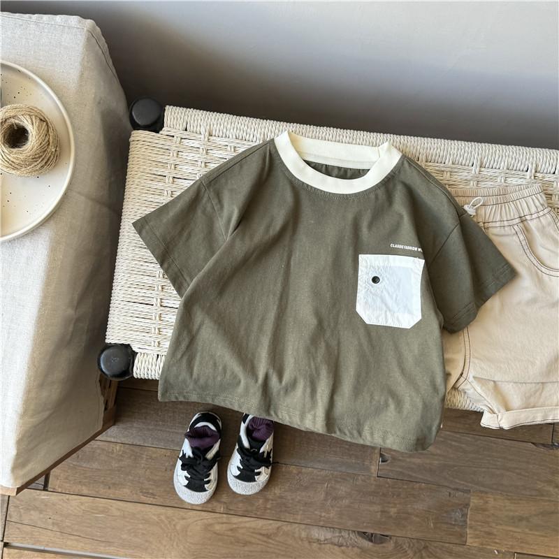 韓版撞色圓領T-Shirt