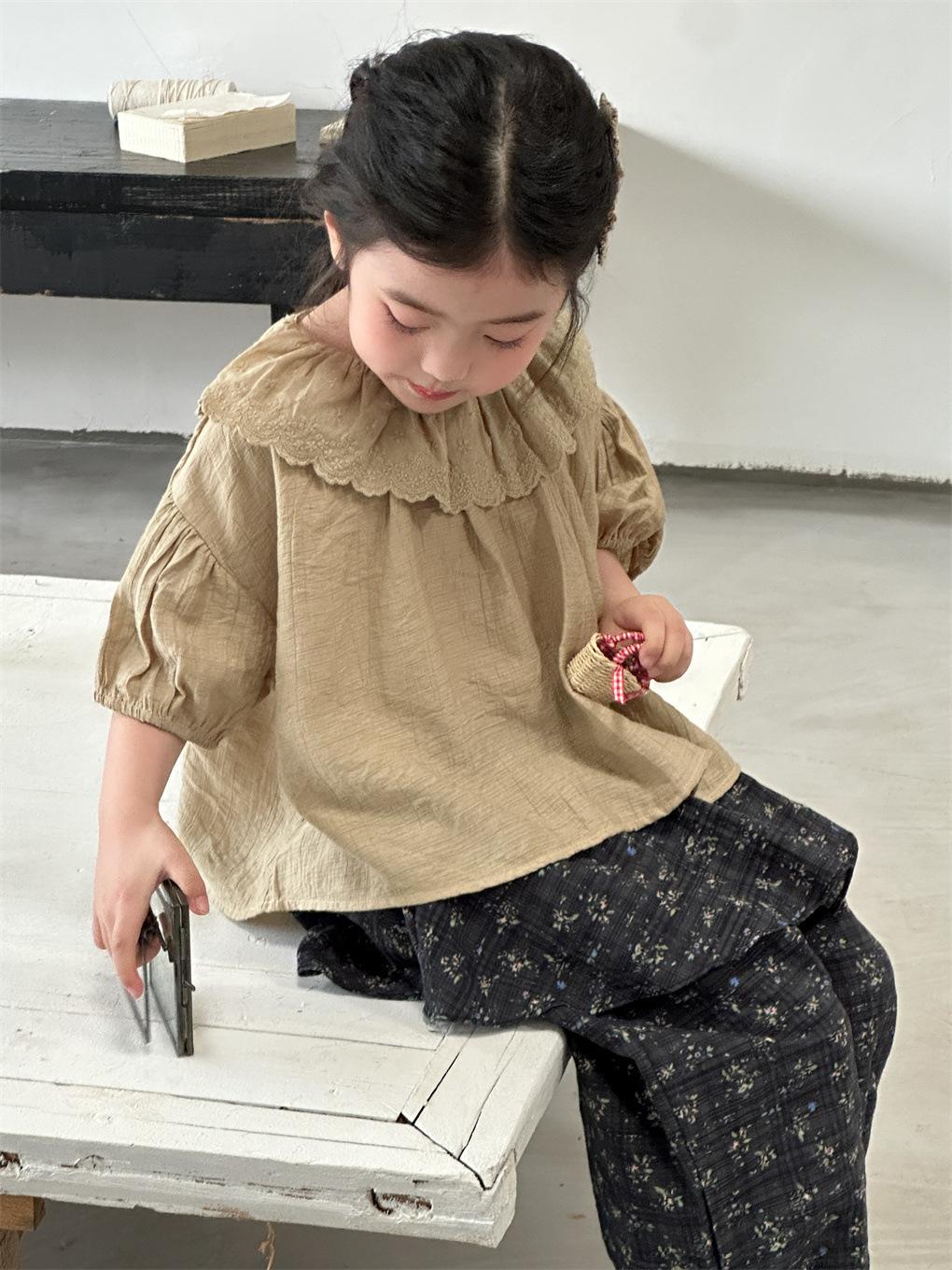 韓系蕾絲花邊領娃娃衫