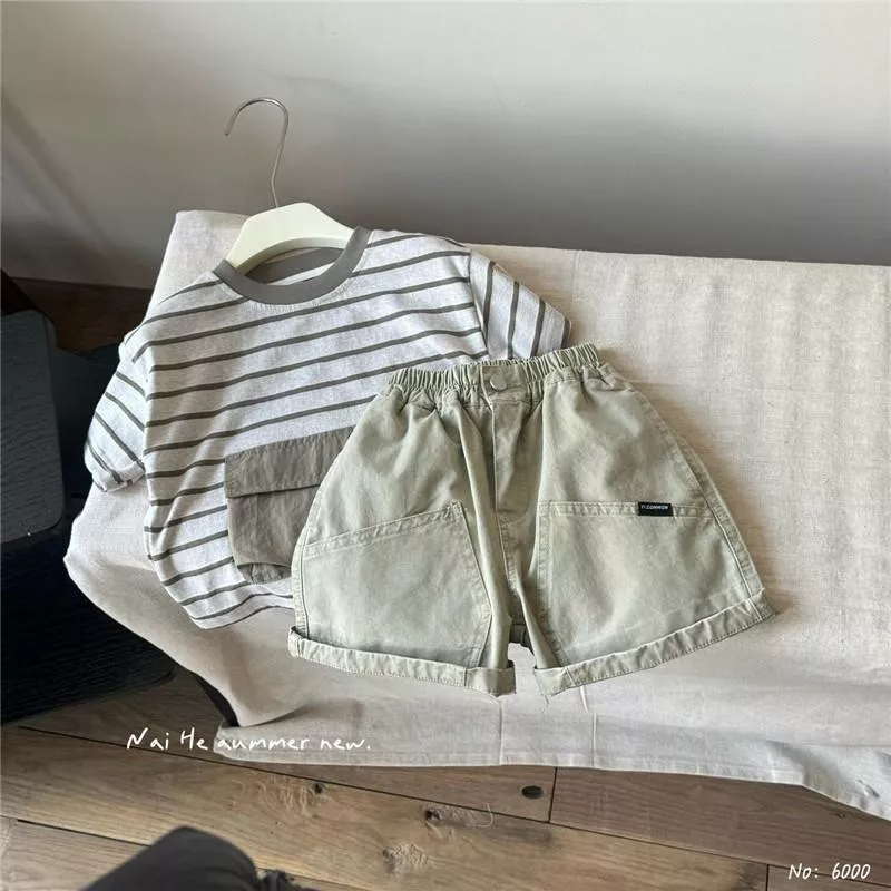 韓系洋氣洗褪開腰五分褲