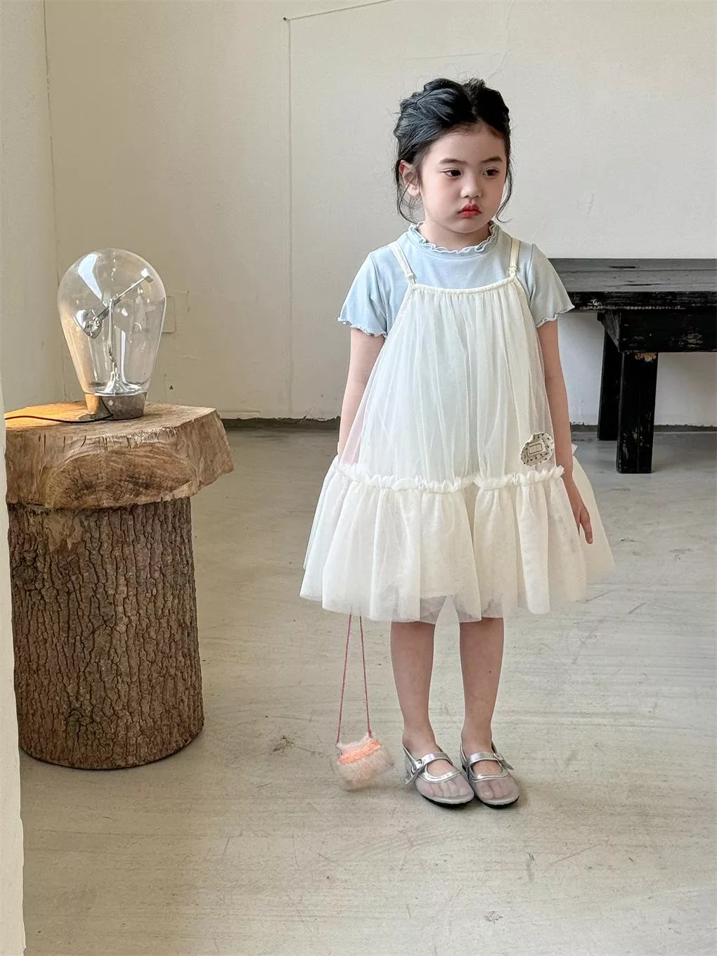 韓系甜美吊带纱裙公主裙