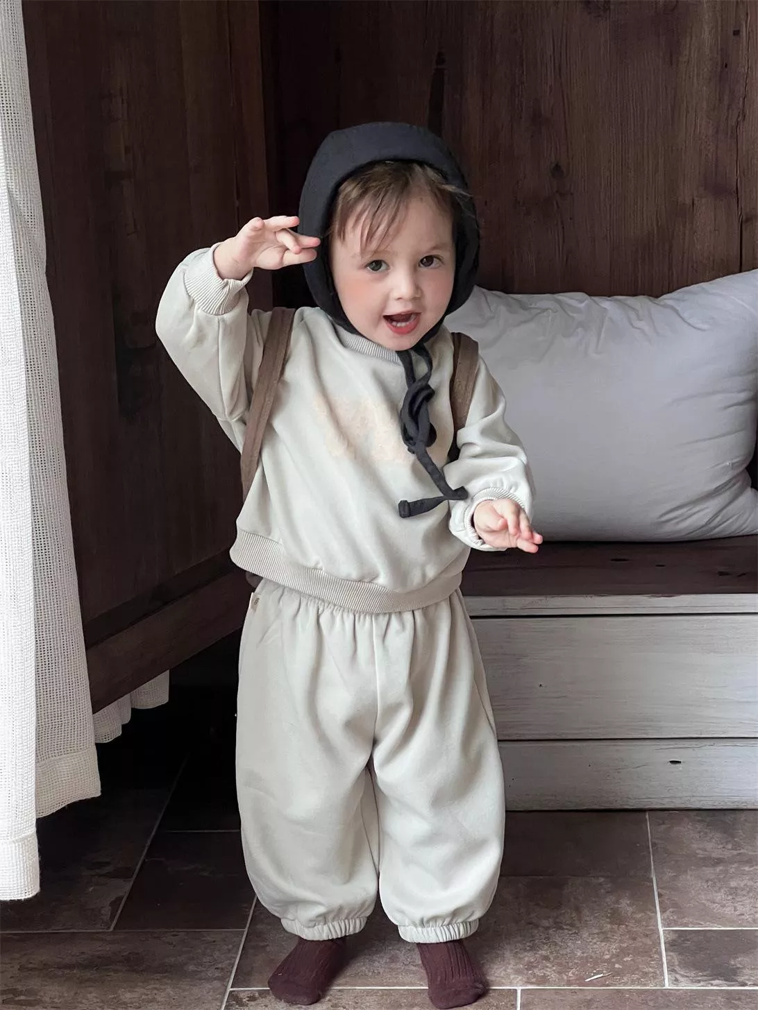 韓系INS字母素色套裝